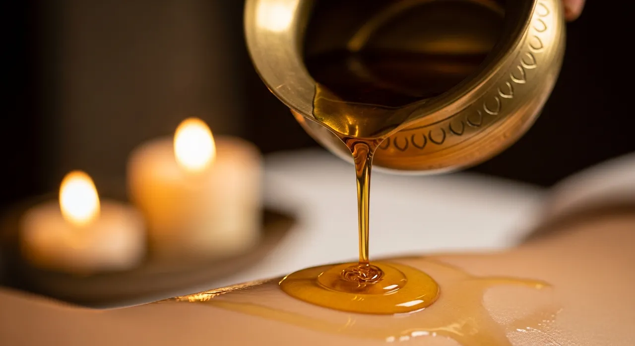 Ayurvedic oil ritual
